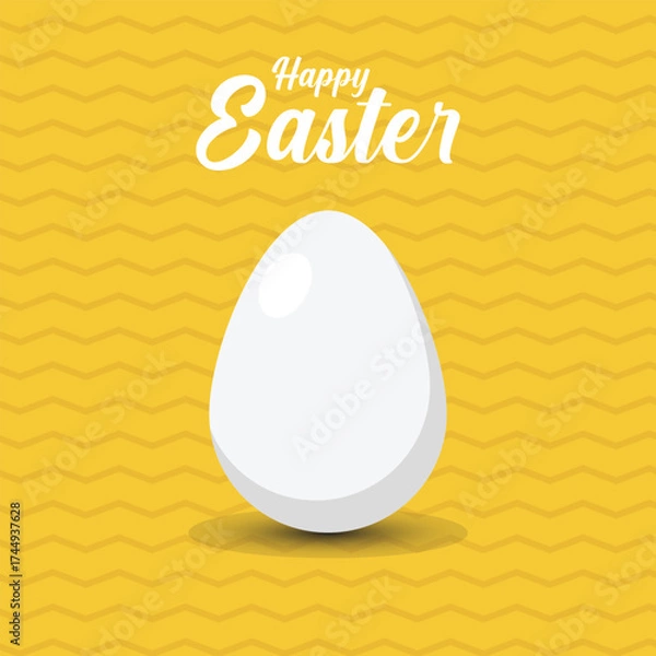 Fototapeta Easter egg. Easter isolated on yellow background. Vector