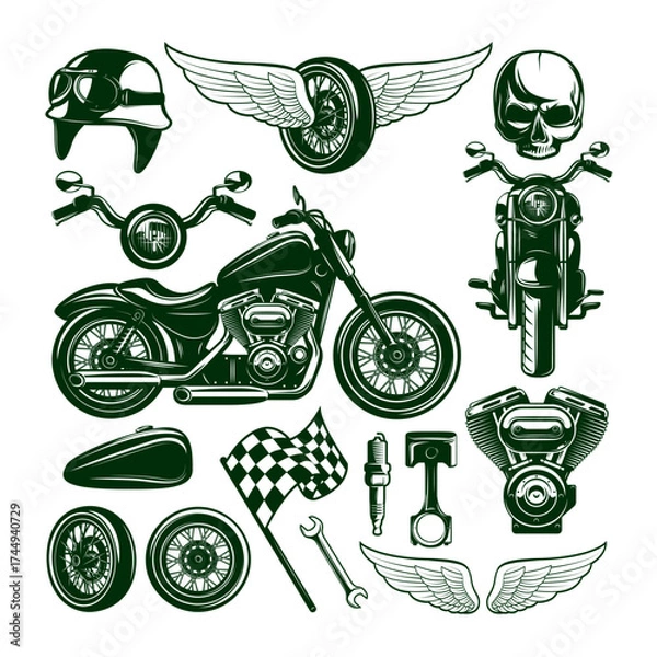 Obraz Racing car logo design vector with speed and transportation symbols