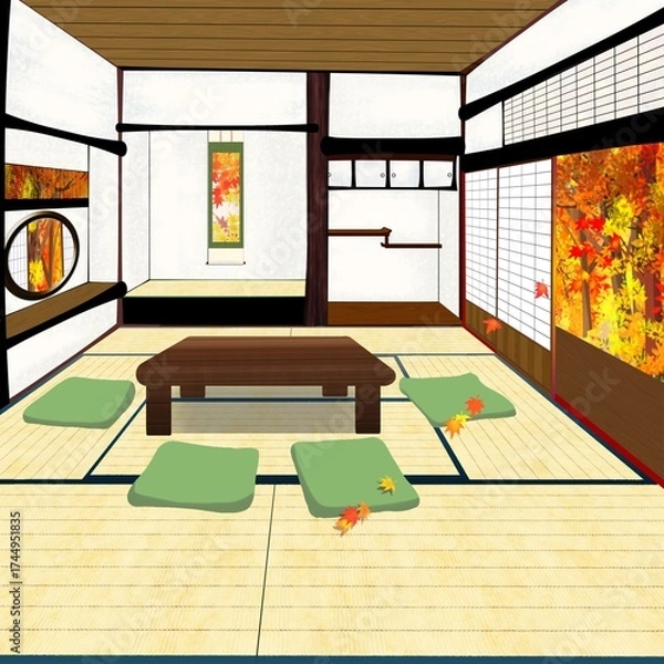 Obraz 秋の和室