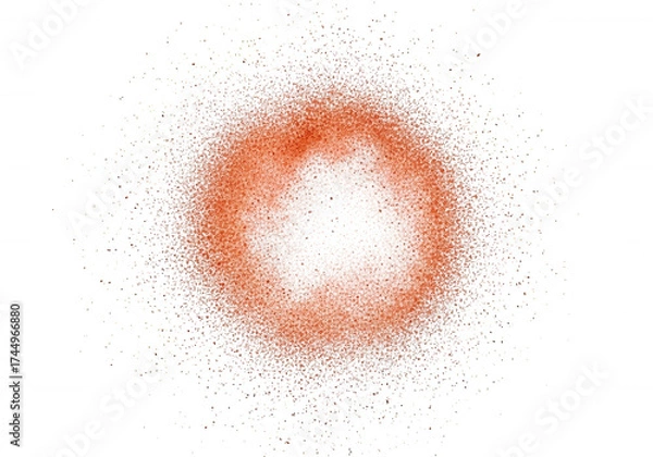 Obraz Orange dust cloud circular isolated on a transparent background