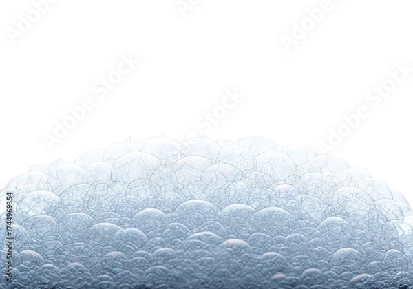Obraz White Bubbles Forming Abstract Pattern isolated on a transparent background