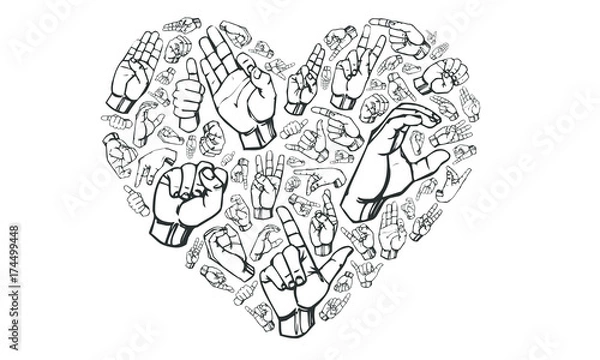 Fototapeta Sign Language Love