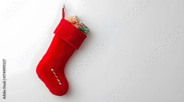 Obraz red christmas sock