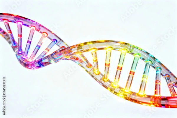 Fototapeta Colorful DNA double helix structure