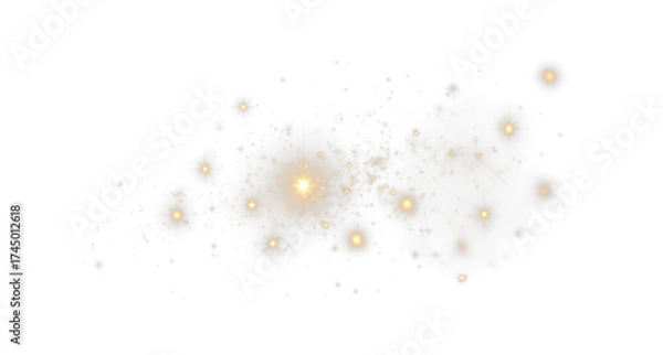 Fototapeta This glowing particles PNG photo features a transparent background, ideal for creating enchanting holiday overlays