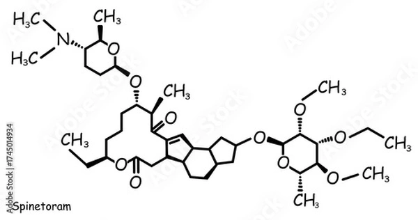 Obraz The Chemical structure of Spinetoram 