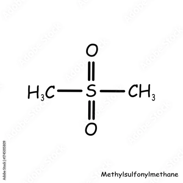 Obraz The Chemical structure of Methylsulfonylmethane