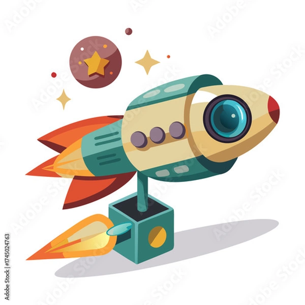 Obraz space rocket vector