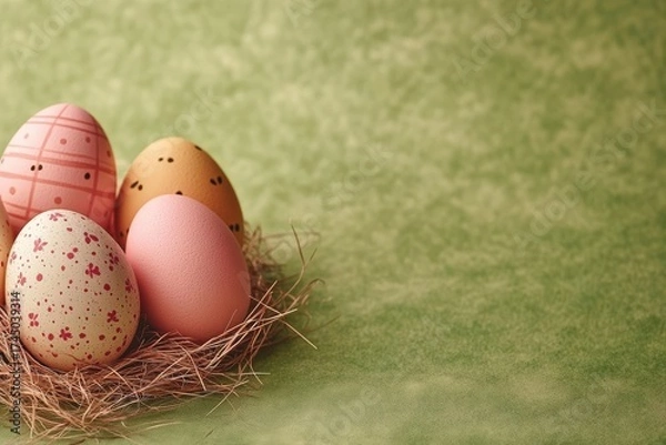 Obraz Colorful Easter Eggs in a Nest