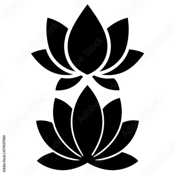 Fototapeta silhouette of lotus icon set.
lotus flower vector
black and white lotus
black and white lotus flower