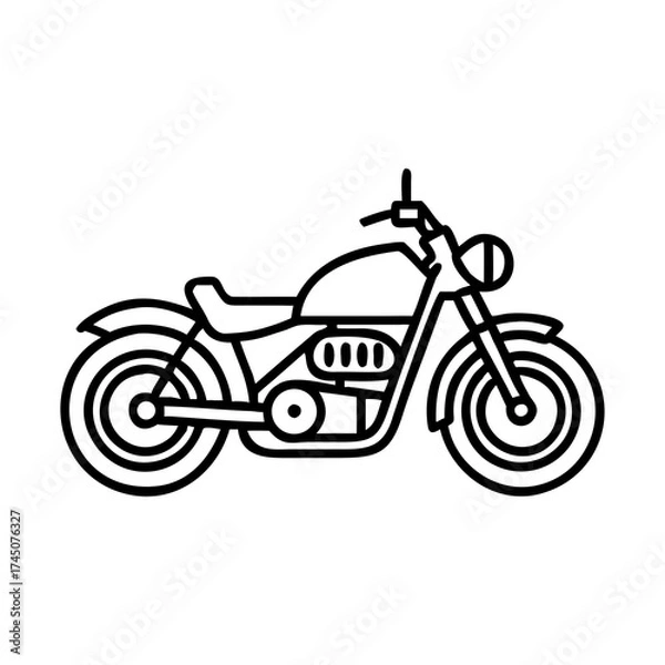 Obraz motorcycle icon on white