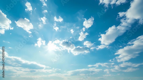 Obraz Beatiful sky with comolus clouds