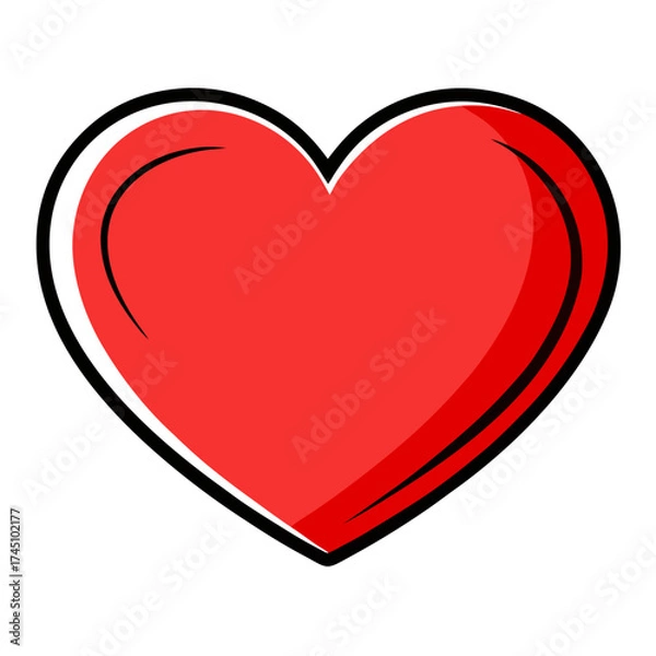 Fototapeta red heart with a heart