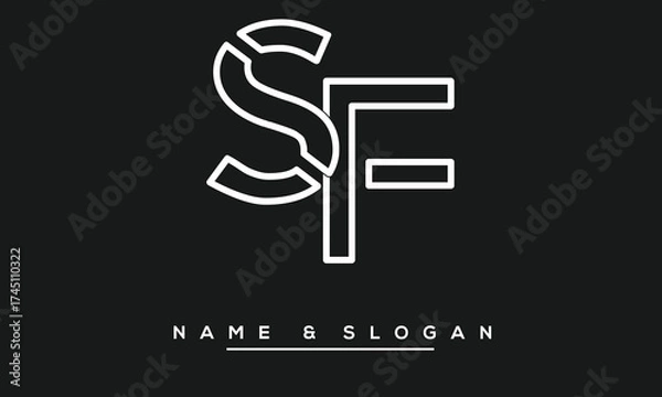Obraz SF, FS Abstract Letters Logo Monogram
