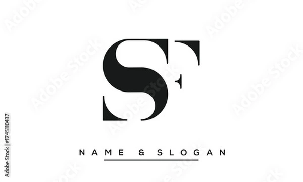 Obraz SF, FS Abstract Letters Logo Monogram