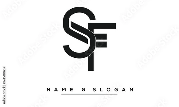 Obraz SF, FS Abstract Letters Logo Monogram