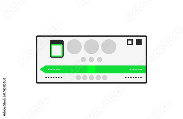 Obraz 駅看板のシンプルなアイコン_山手線