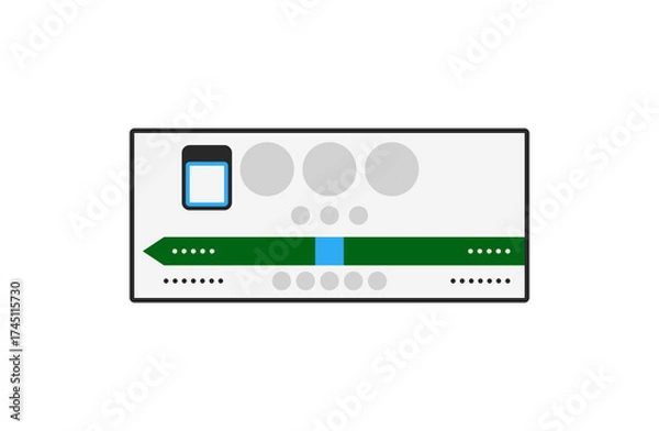 Obraz 駅看板のシンプルなアイコン_京急東北線