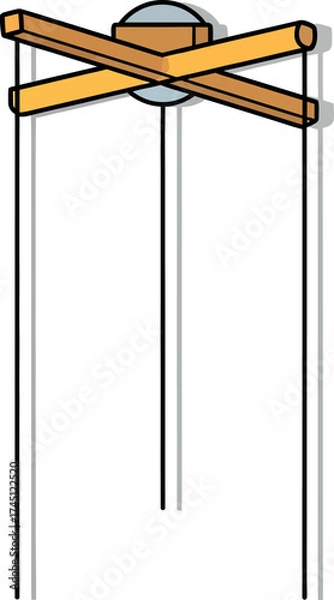 Obraz Vector Illustration of Puppet Control Bar