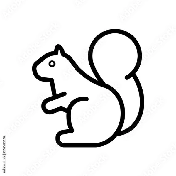 Obraz squirrel - vector icon