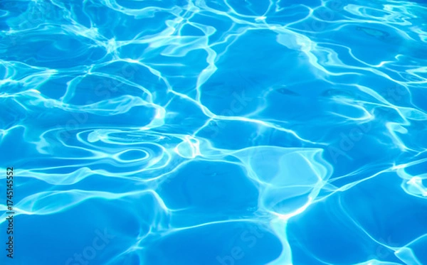 Fototapeta water in swimming pool rippled water detail background