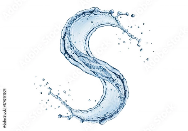 Fototapeta Flowing liquid splash isolated on a transparent background
