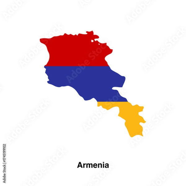Obraz Armenia map on transparent background