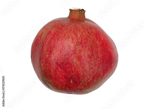 Fototapeta Fresh red pomegranate placed on a clean background showcasing its vibrant color and round shape