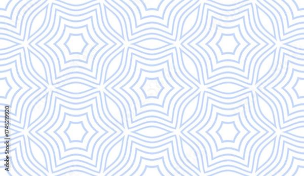 Fototapeta Abstract Seamless Geometric Hexagons Blue and White Pattern.