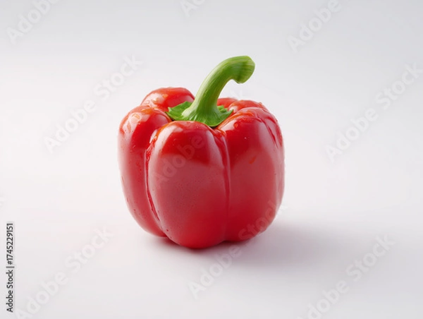 Obraz A photo of red bell peppers on a simple white background