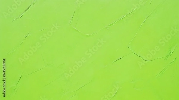 Fototapeta Abstract neon lime green color paint texture background wallpaper. Contemporary art brush stroke backdrop