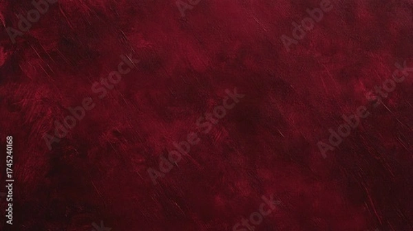 Fototapeta Vibrant dark red abstract grunge paint texture background, artistic creative backdrop