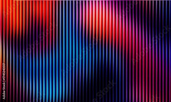 Fototapeta Abstract colorful vertical lines with vibrant gradient