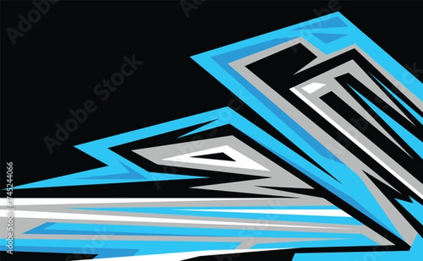 Fototapeta Illustration Vector graphic of Abstract Racing Stripes Background fit for Racing Design etc.