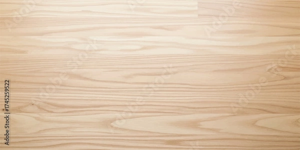 Fototapeta Natural Brown Wood Grain Texture Background with Horizontal Pattern and Smooth Surface