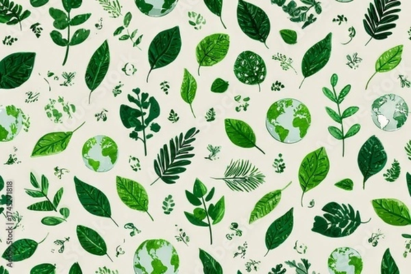 Obraz seamless pattern with leaves