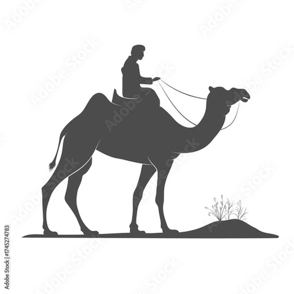 Obraz Camel Ride Silhouette.eps