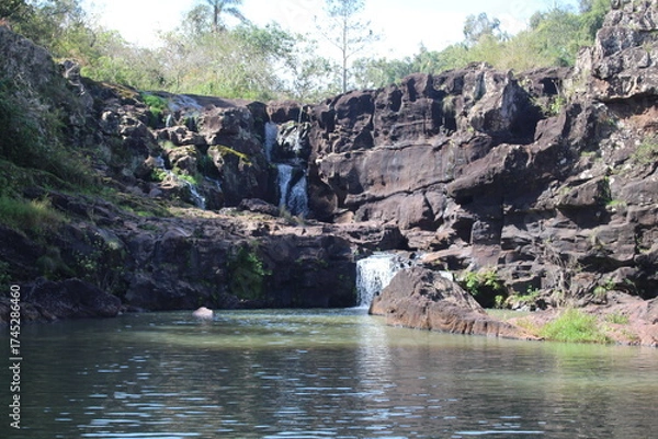 Fototapeta Waterfalls and rivers in the Amazon rainforest
