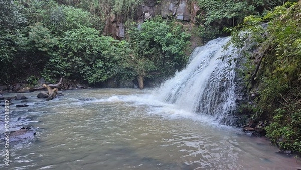 Fototapeta Waterfalls and rivers in the Amazon rainforest

