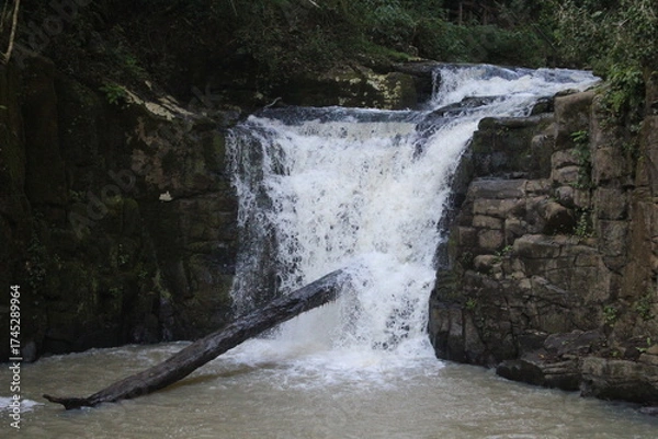 Fototapeta Waterfalls and rivers in the Amazon rainforest
