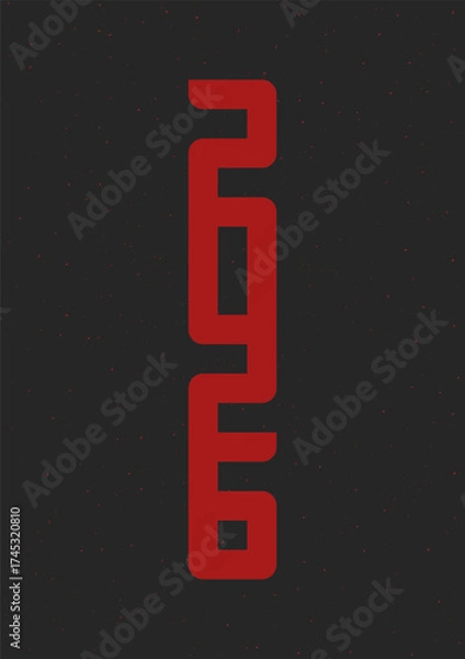 Obraz Year 2026 logo text design