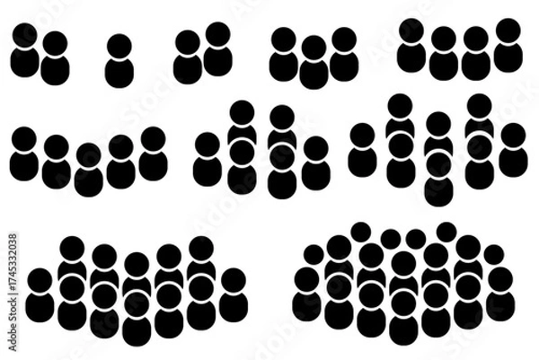 Fototapeta シンプルな人のアイコン素材　ベクター