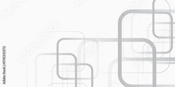 Fototapeta Gradient white monochrome background vector design white abstract concept natural line