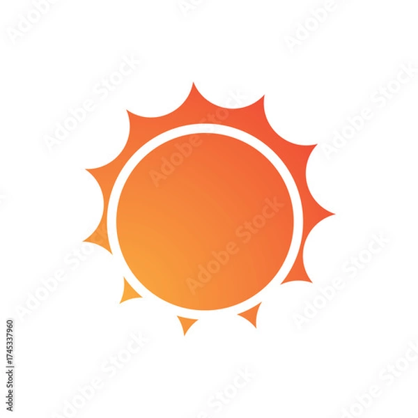 Fototapeta Sun illustration logo vector design