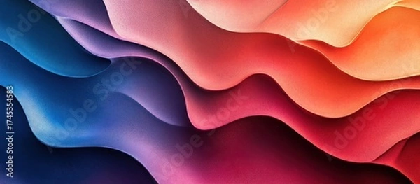 Fototapeta Abstract Colorful Wavy Layers Background (1)