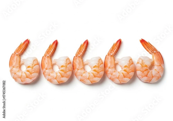 Obraz Five Cooked Shrimp

