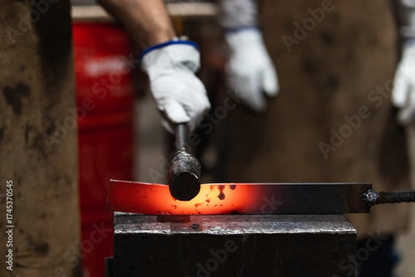 Fototapeta Blacksmith at work