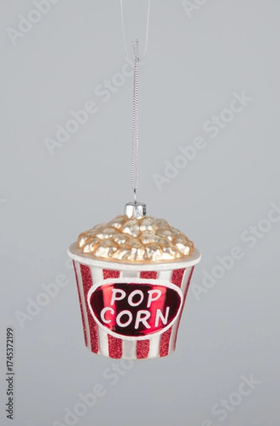 Obraz Christmas Popcorn Decorations isolated nature background with clipping path