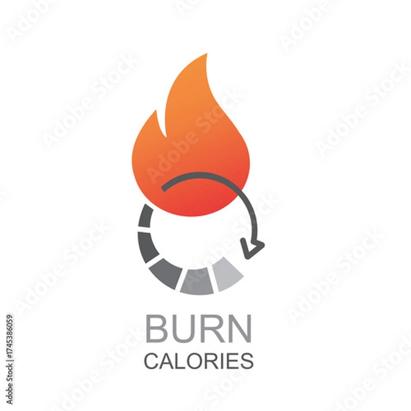 Fototapeta Check out icon of calories burn , vector.
