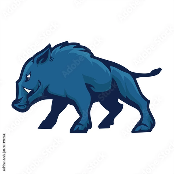 Obraz boar mascot with separate background